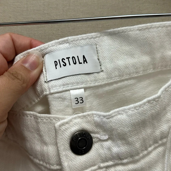 Pistola Nova High Rise Cut Off White Distressed Shorts NWT Size 33 - Picture 2 of 5